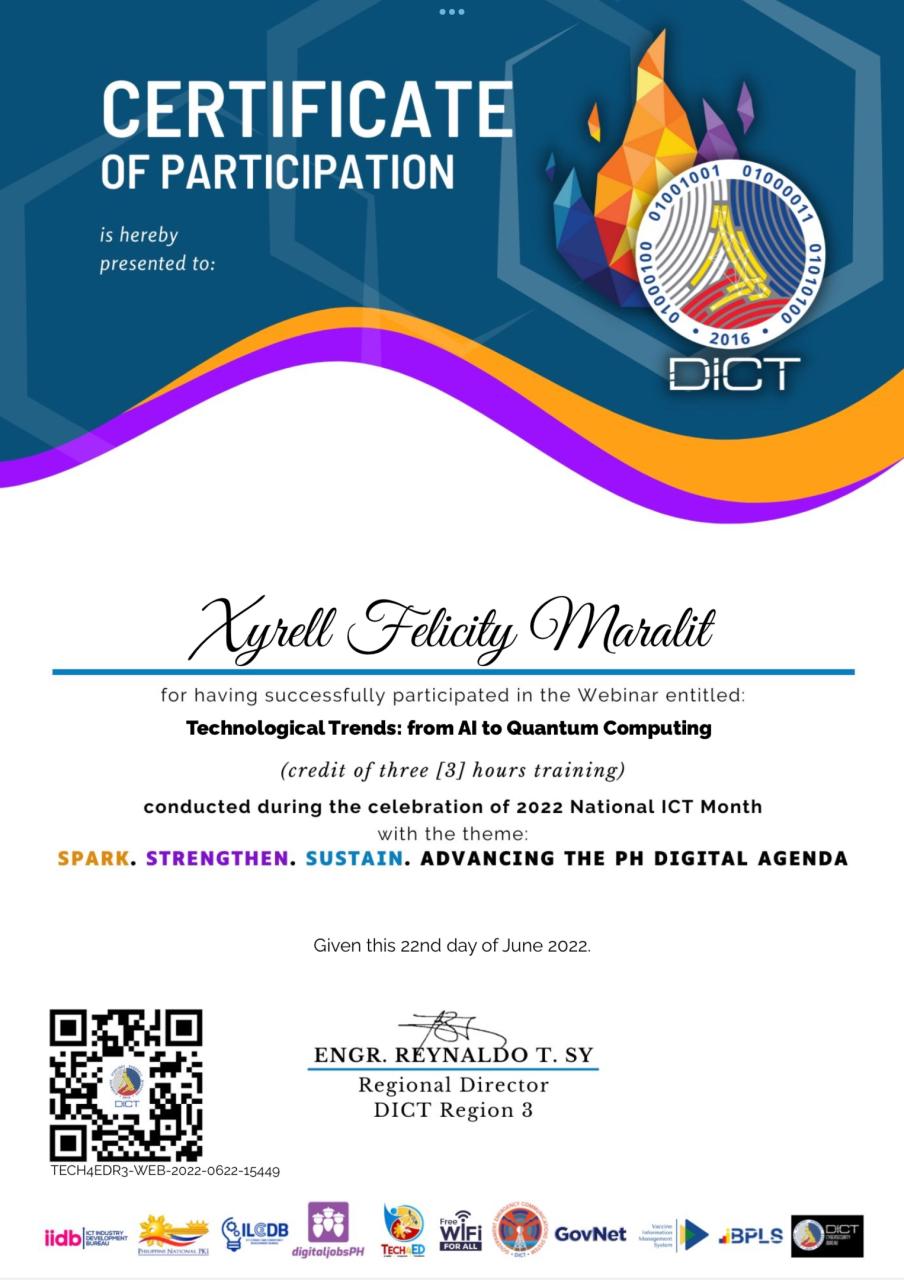 Quantum Computing Certificate